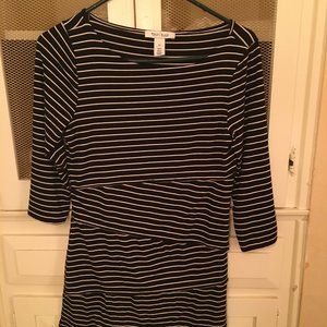 White House Black Market Navy/White Dress